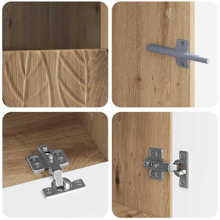5-delt LED TV-skab Artisan-eg Konstrueret træ