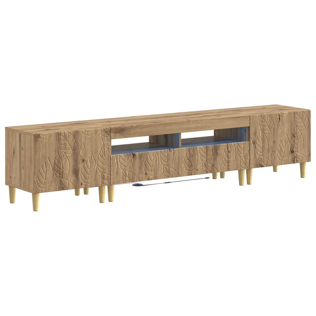 5-delt LED TV-skab Artisan-eg Konstrueret træ