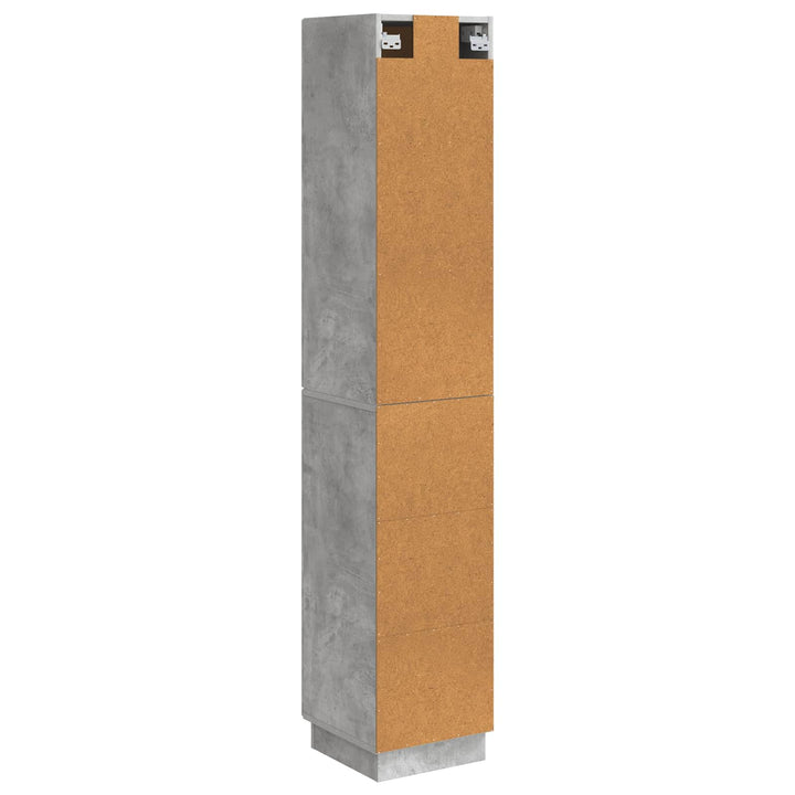 Skab Sæt 2 stk. Betongrå Konstrueret træ