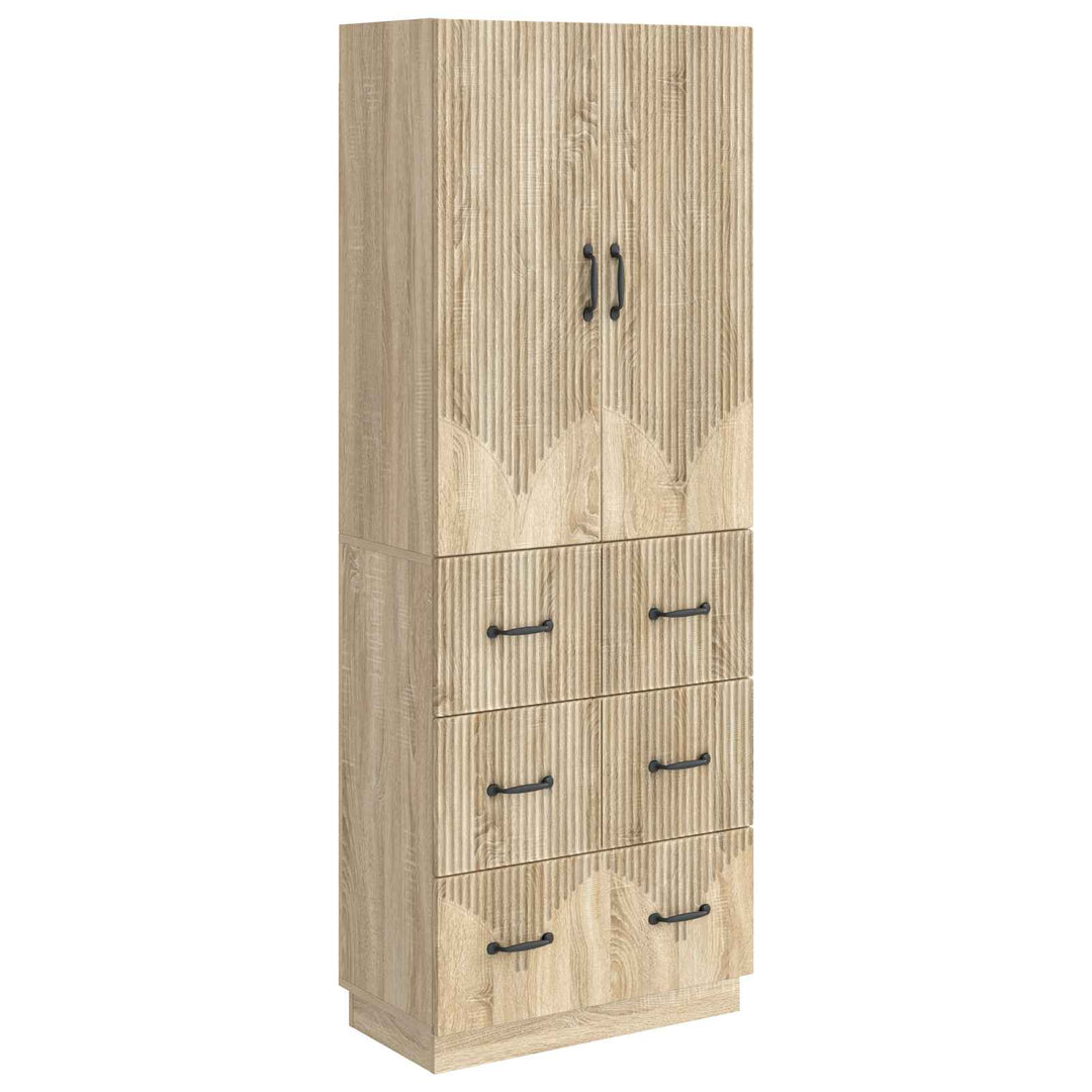Skab Sæt 2 pcs Sonoma-eg 66 x 34,5 x 87 cm Konstrueret træ