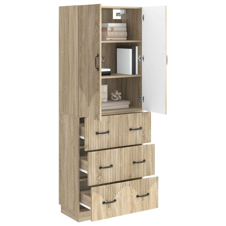 Skab Sæt 2 pcs Sonoma-eg 66 x 34,5 x 87 cm Konstrueret træ