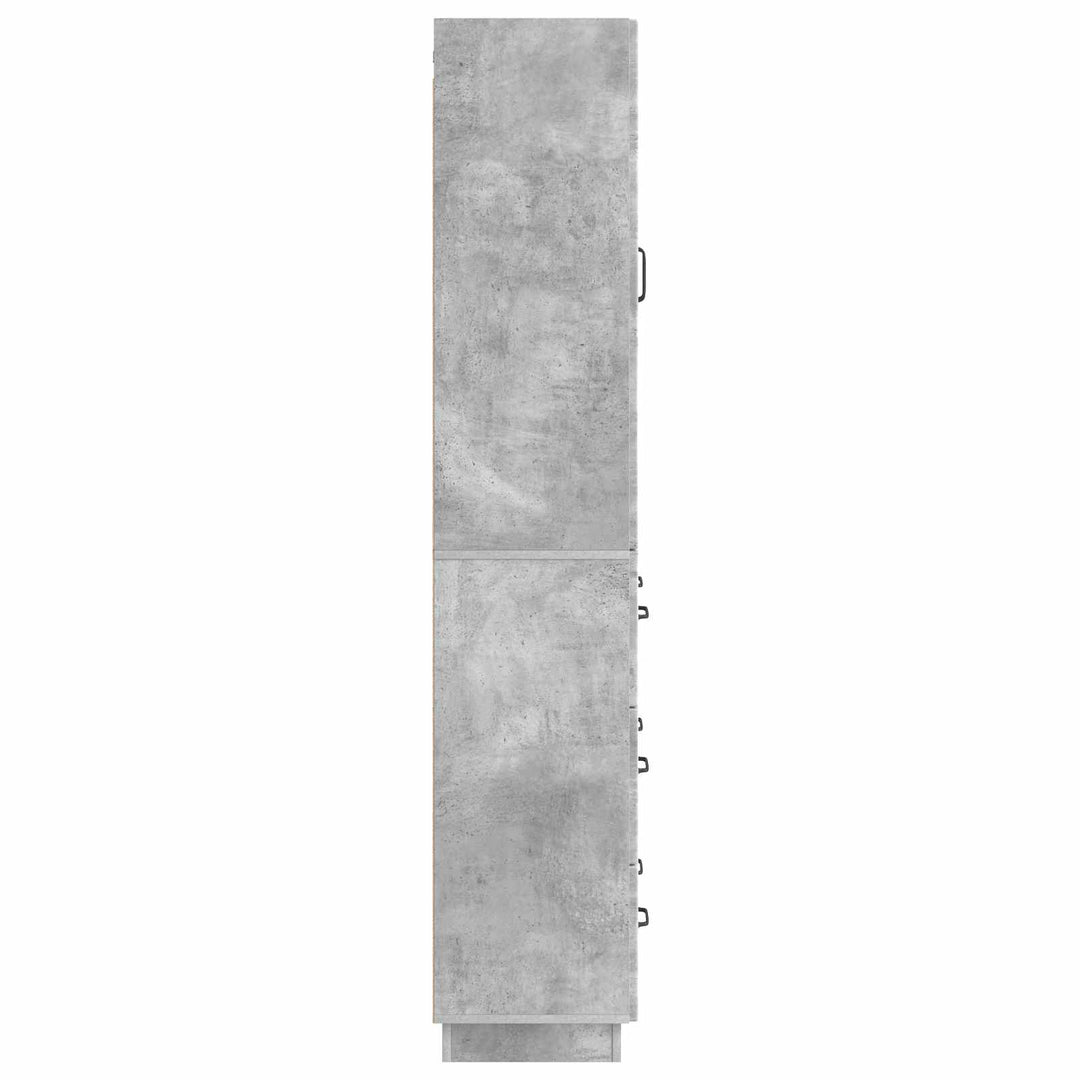 Skab Sæt 2 pcs Betongrå 66 x 34,5 x 87 cm Konstrueret træ