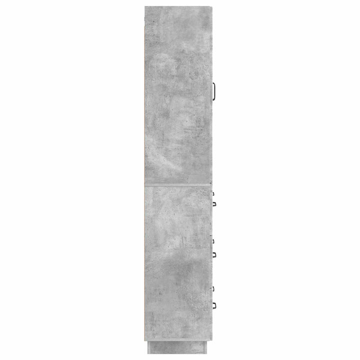 Skab Sæt 2 pcs Betongrå 66 x 34,5 x 87 cm Konstrueret træ