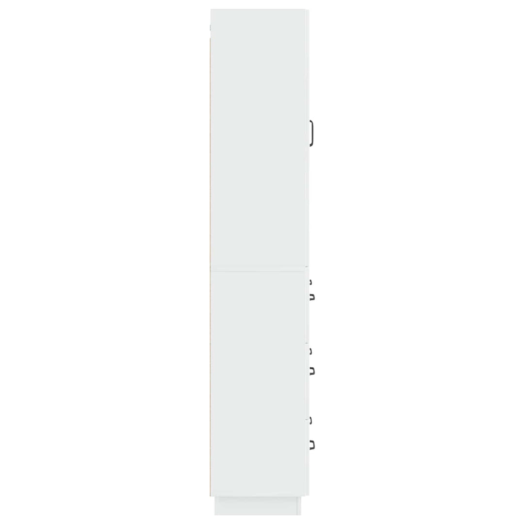 Skab Sæt 2 pcs Hvid højglans 66 x 34,5 x 87 cm Konstrueret træ