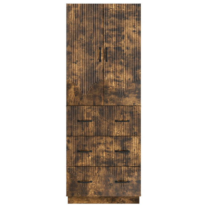 Skab Sæt 2 stk. 66 x 34,5 x 87 cm Konstrueret træ Røget eg