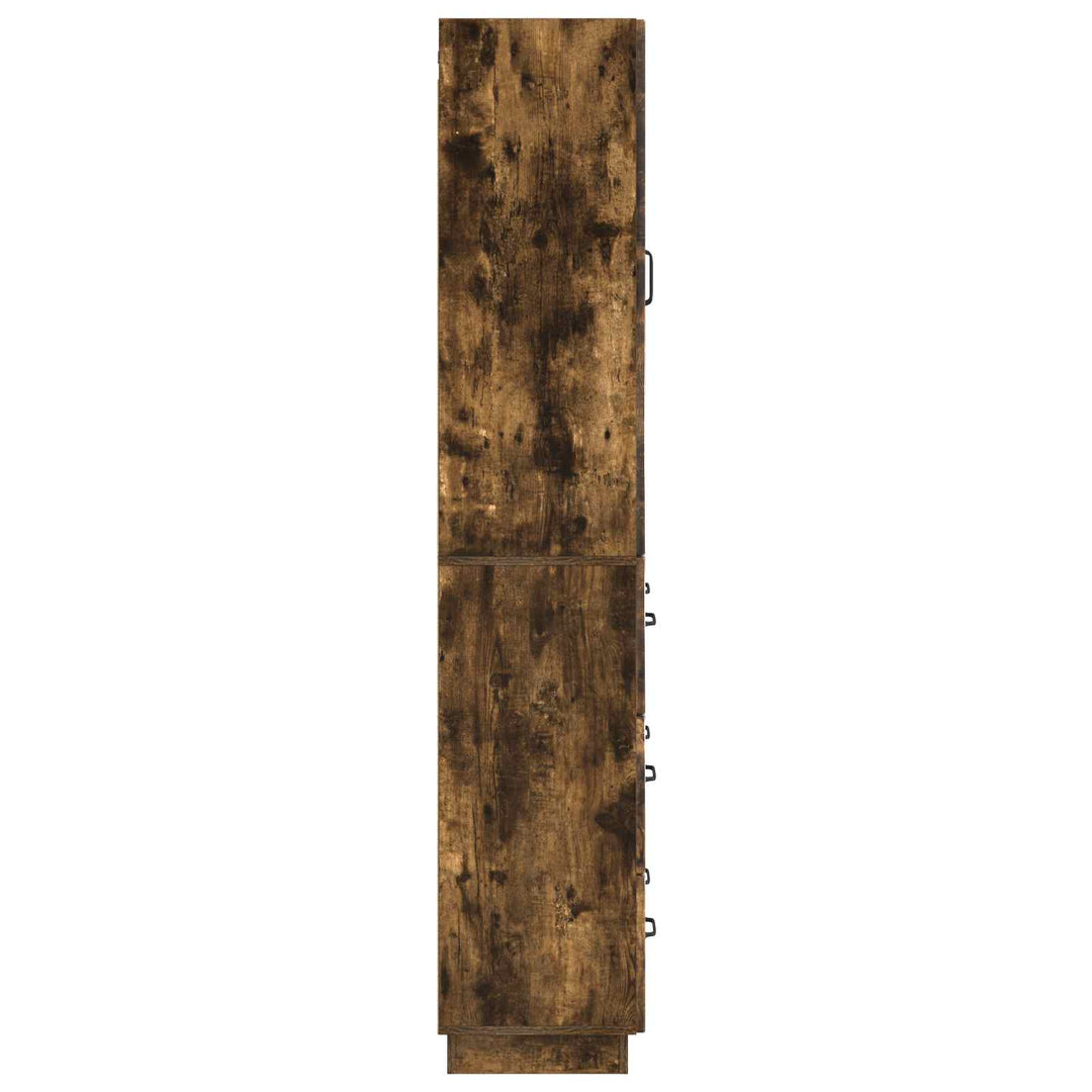 Skab Sæt 2 stk. 66 x 34,5 x 87 cm Konstrueret træ Røget eg