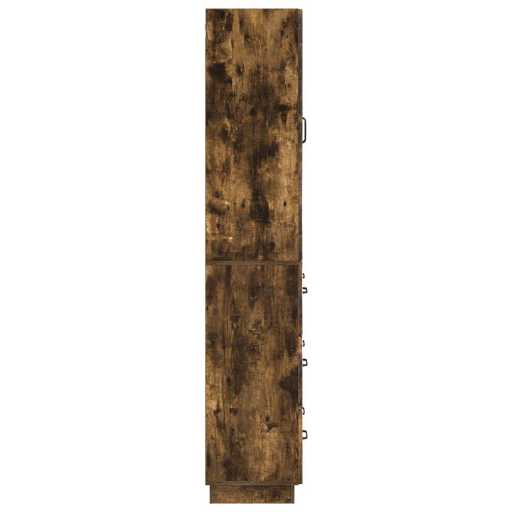 Skab Sæt 2 stk. 66 x 34,5 x 87 cm Konstrueret træ Røget eg