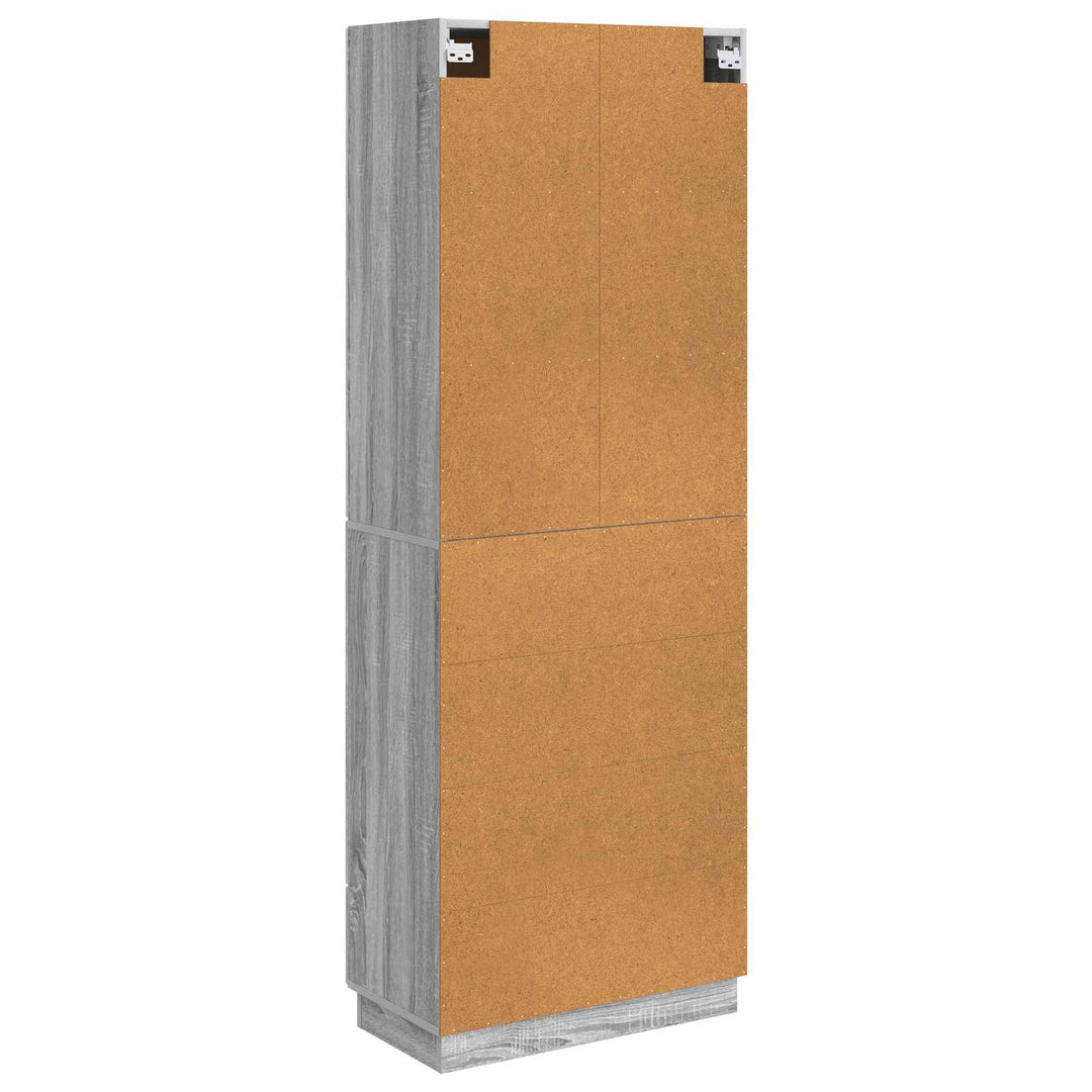 Skab Sæt 2 stk. 66 x 34,5 x 87 cm Konstrueret træ Grå Sonoma