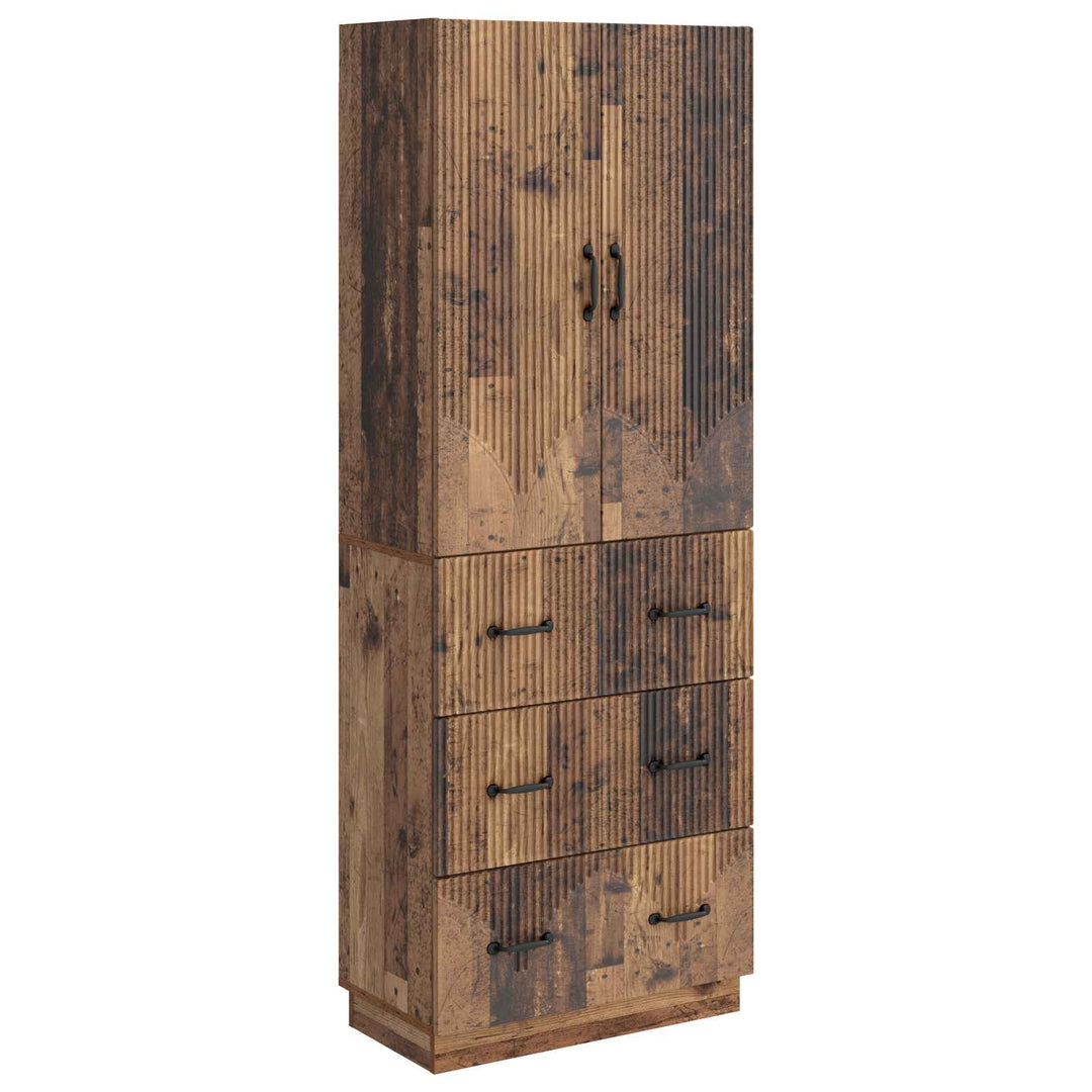 Skab Sæt 2 pcs Gammelt træ 66 x 34,5 x 87 cm Konstrueret træ