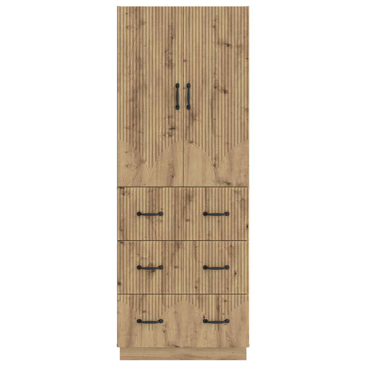 Skab Sæt 2 stk. 66 x 34,5 x 87 cm Konstrueret træ Artisan-eg