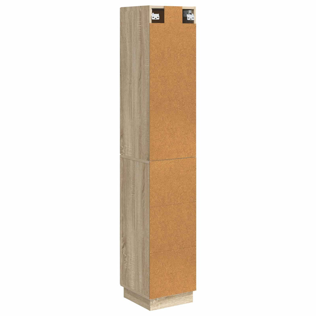 Skab Sæt 2 pcs Sonoma-eg 33 x 34,5 x 87 cm Konstrueret træ
