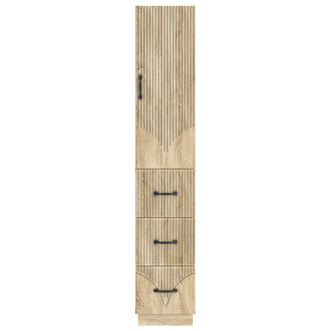 Skab Sæt 2 pcs Sonoma-eg 33 x 34,5 x 87 cm Konstrueret træ