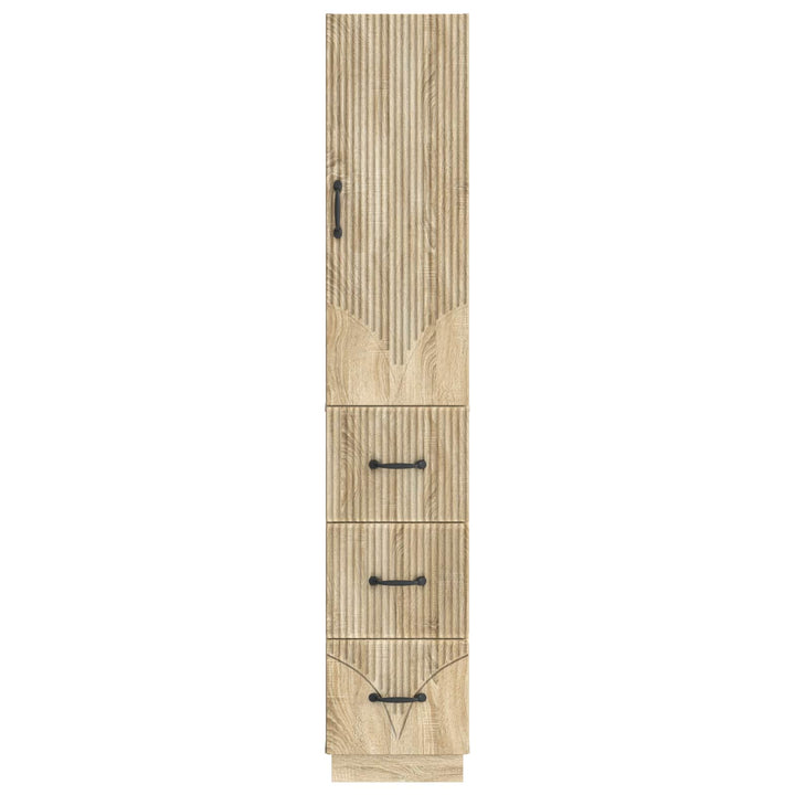 Skab Sæt 2 pcs Sonoma-eg 33 x 34,5 x 87 cm Konstrueret træ