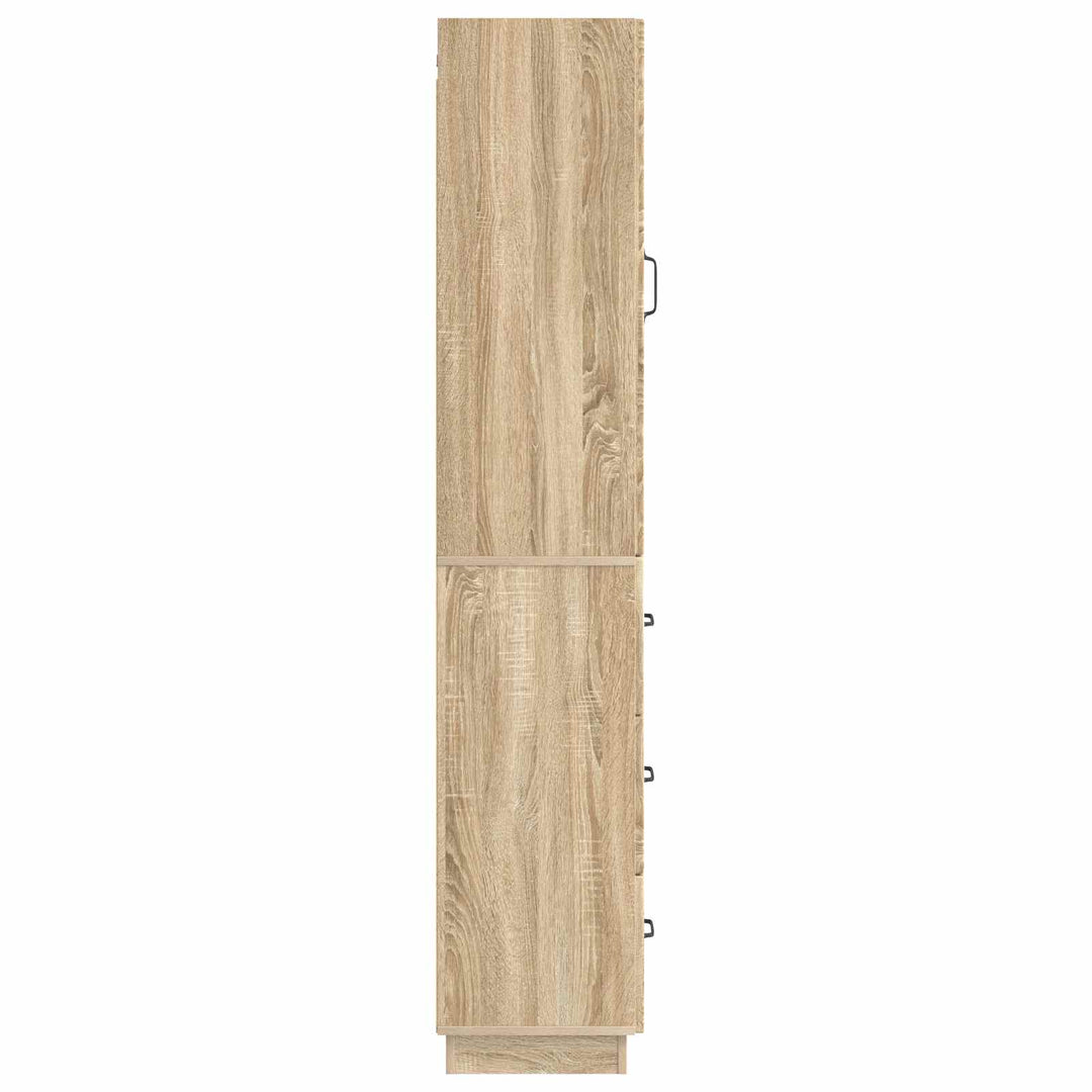 Skab Sæt 2 pcs Sonoma-eg 33 x 34,5 x 87 cm Konstrueret træ