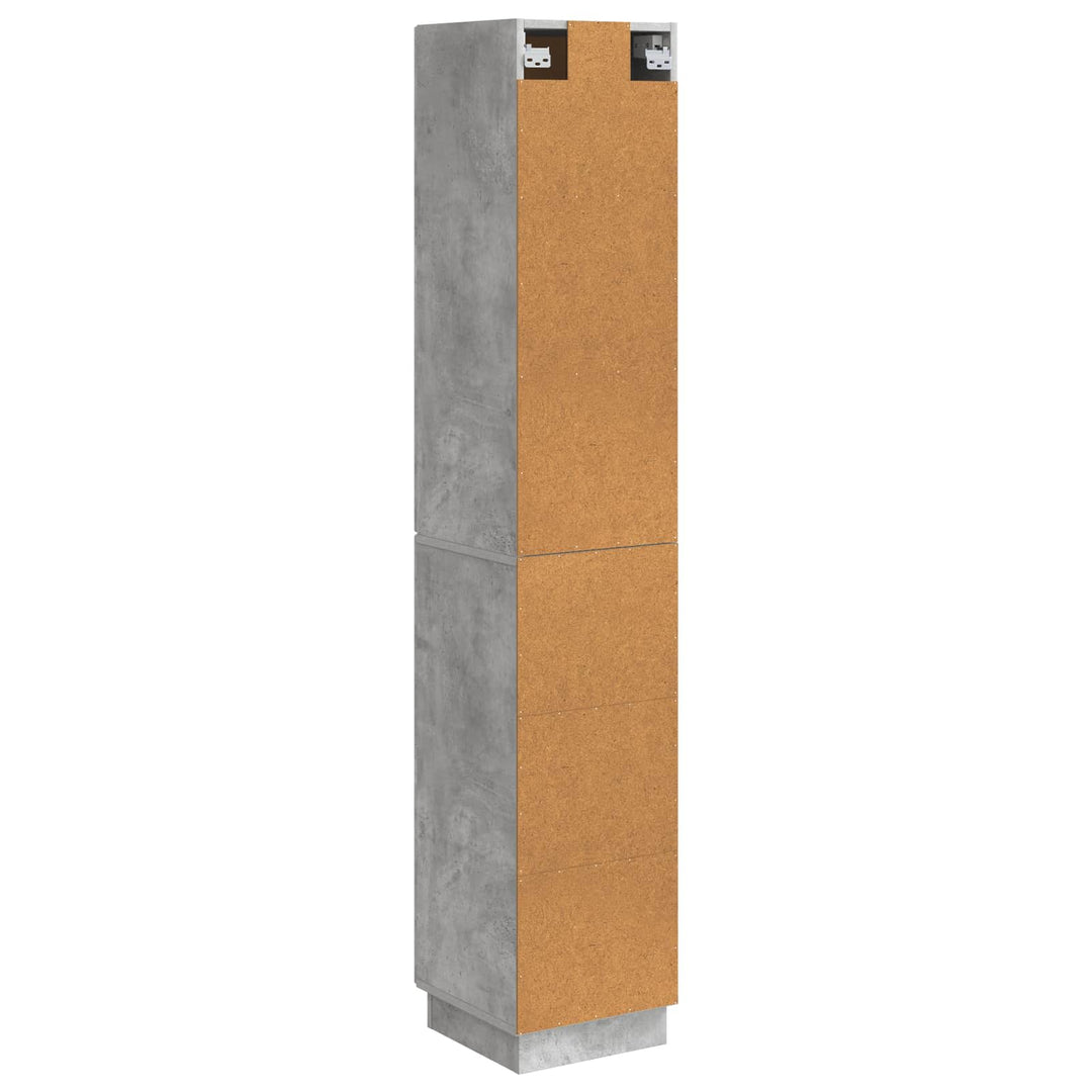 Skab Sæt 2 pcs Betongrå 33 x 34,5 x 87 cm Konstrueret træ