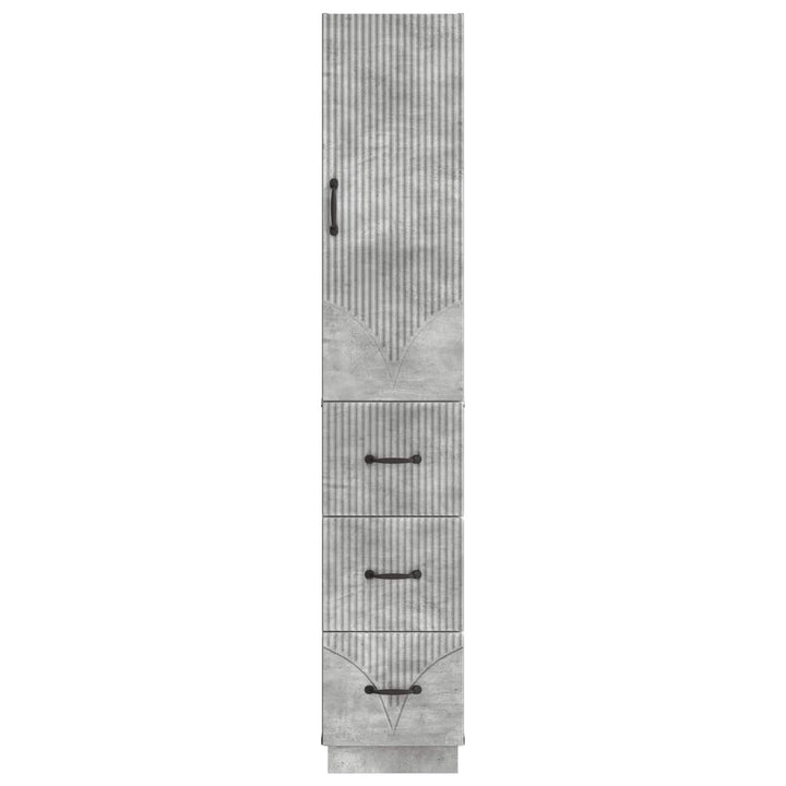 Skab Sæt 2 pcs Betongrå 33 x 34,5 x 87 cm Konstrueret træ