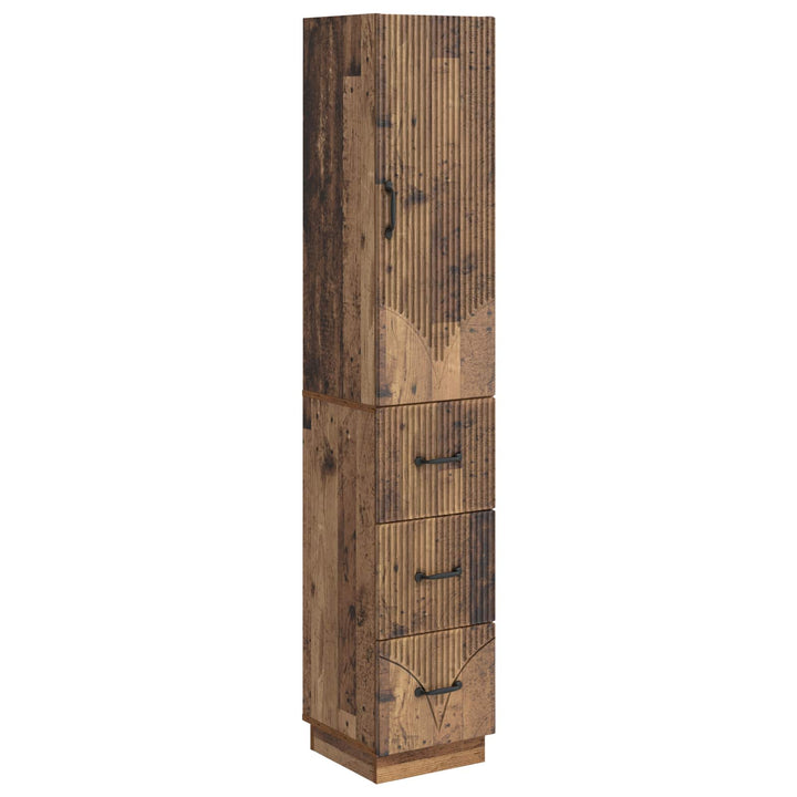 Skab Sæt 2 pcs Gammelt træ 33 x 34,5 x 87 cm Konstrueret træ