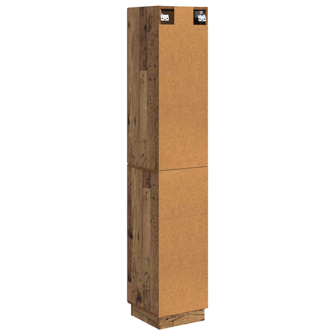 Skab Sæt 2 pcs Gammelt træ 33 x 34,5 x 87 cm Konstrueret træ