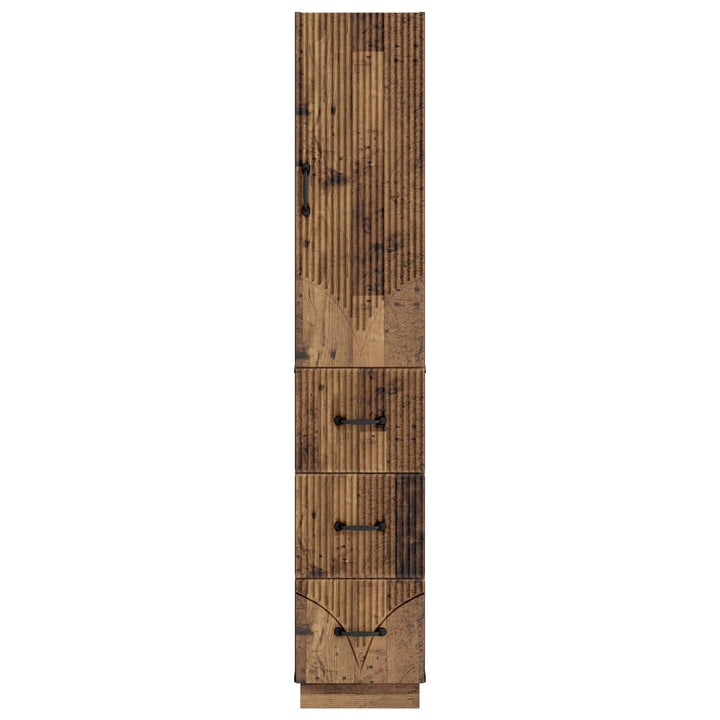 Skab Sæt 2 pcs Gammelt træ 33 x 34,5 x 87 cm Konstrueret træ