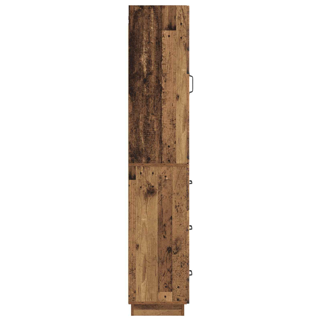 Skab Sæt 2 pcs Gammelt træ 33 x 34,5 x 87 cm Konstrueret træ