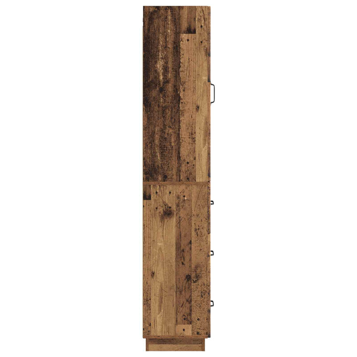 Skab Sæt 2 pcs Gammelt træ 33 x 34,5 x 87 cm Konstrueret træ