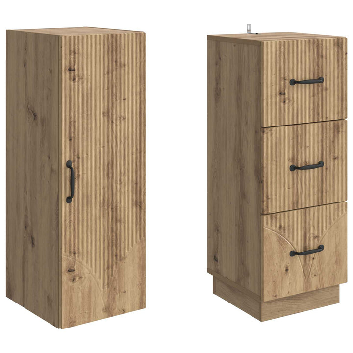 Skab Sæt 2 stk. 33 x 34,5 x 87 cm Konstrueret træ Artisan-eg
