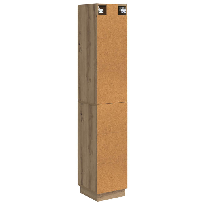 Skab Sæt 2 stk. 33 x 34,5 x 87 cm Konstrueret træ Artisan-eg