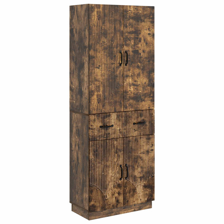 Skab Sæt 2 stk. Røget eg Konstrueret træ