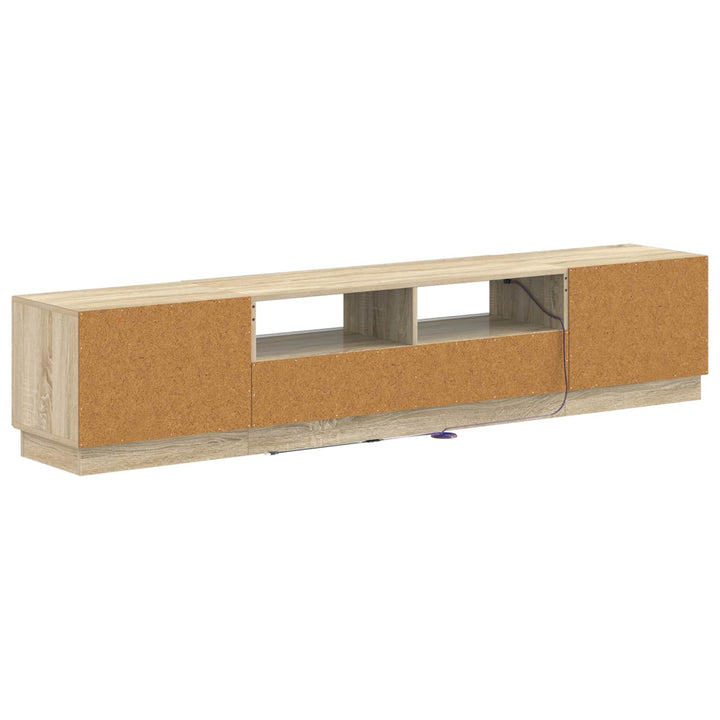 5-delt LED TV-skab Sonoma-eg Konstrueret træ