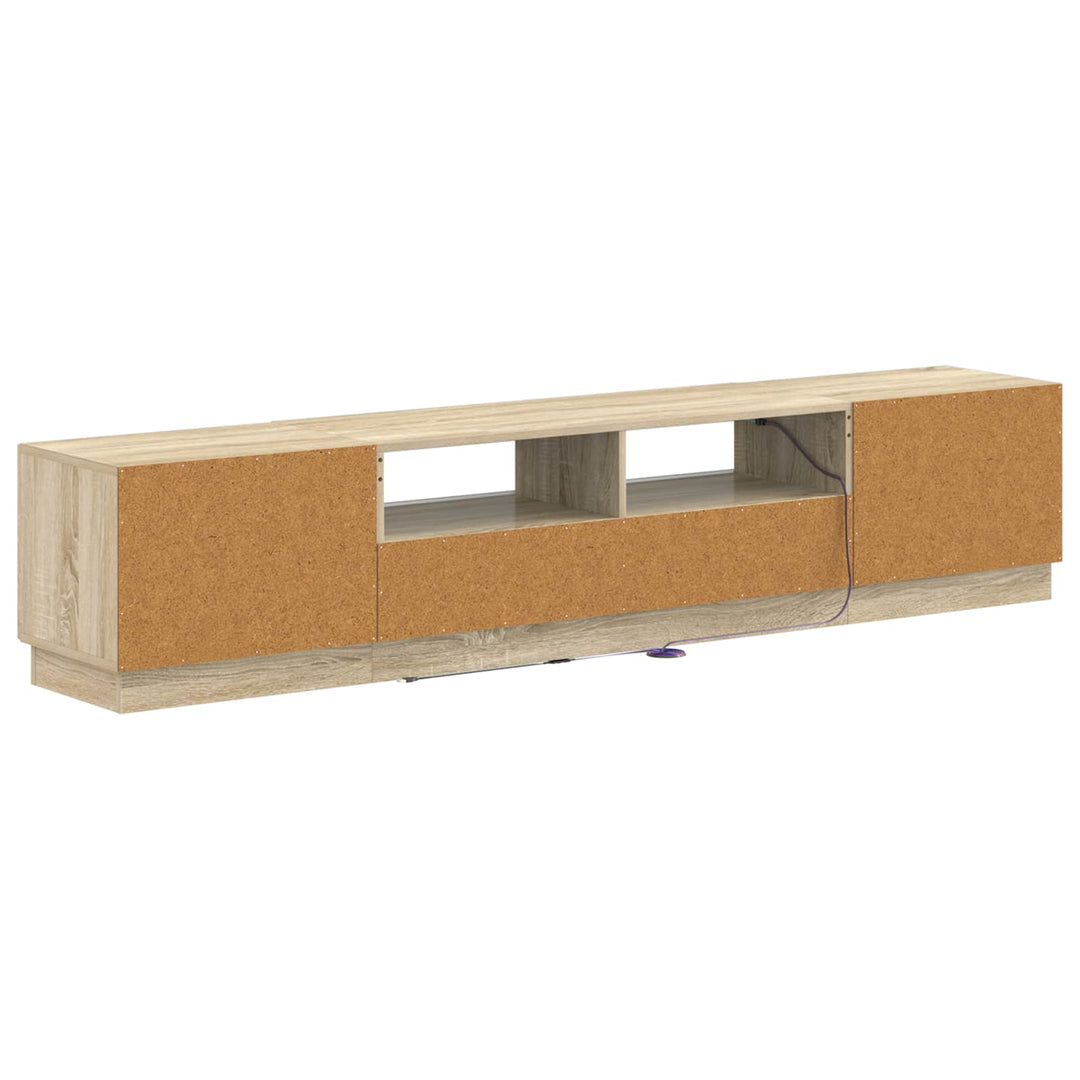LED TV-skab HOORN 3 stk. Sonoma-eg Konstrueret træ