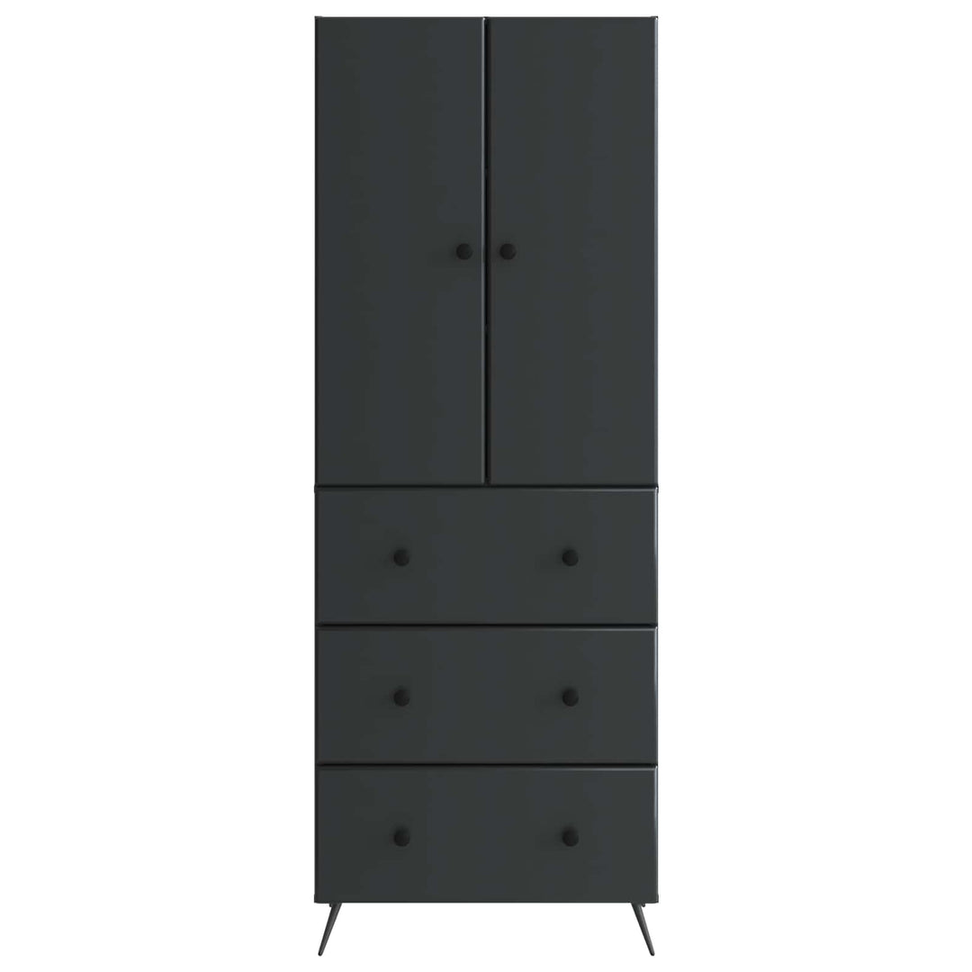 Skab Sæt 2 pcs Sort 66 x 34,5 x 90 cm Konstrueret træ