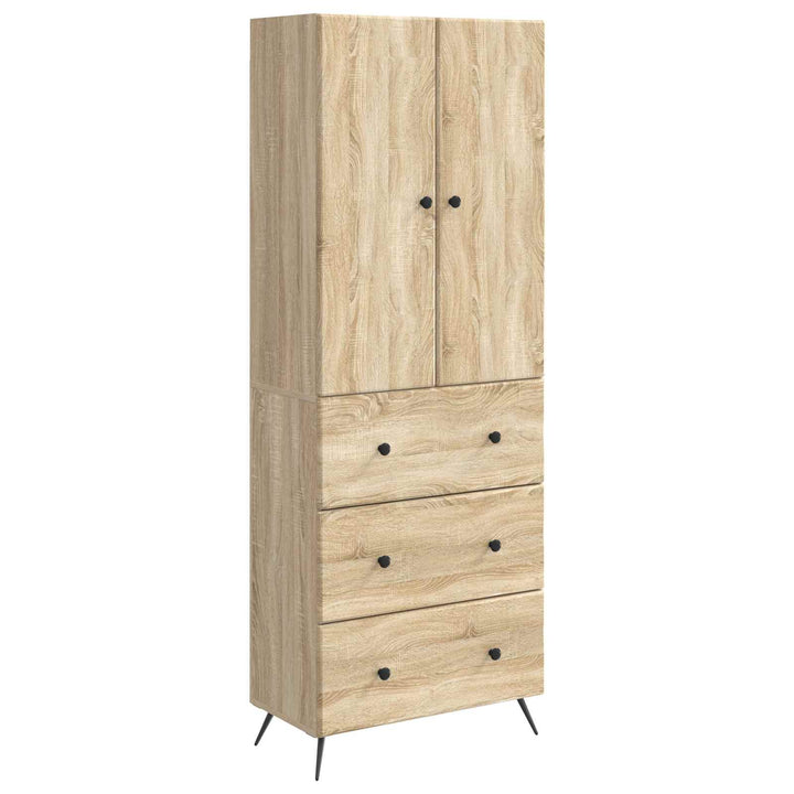 Skab Sæt 2 pcs Sonoma-eg 66 x 34,5 x 90 cm Konstrueret træ