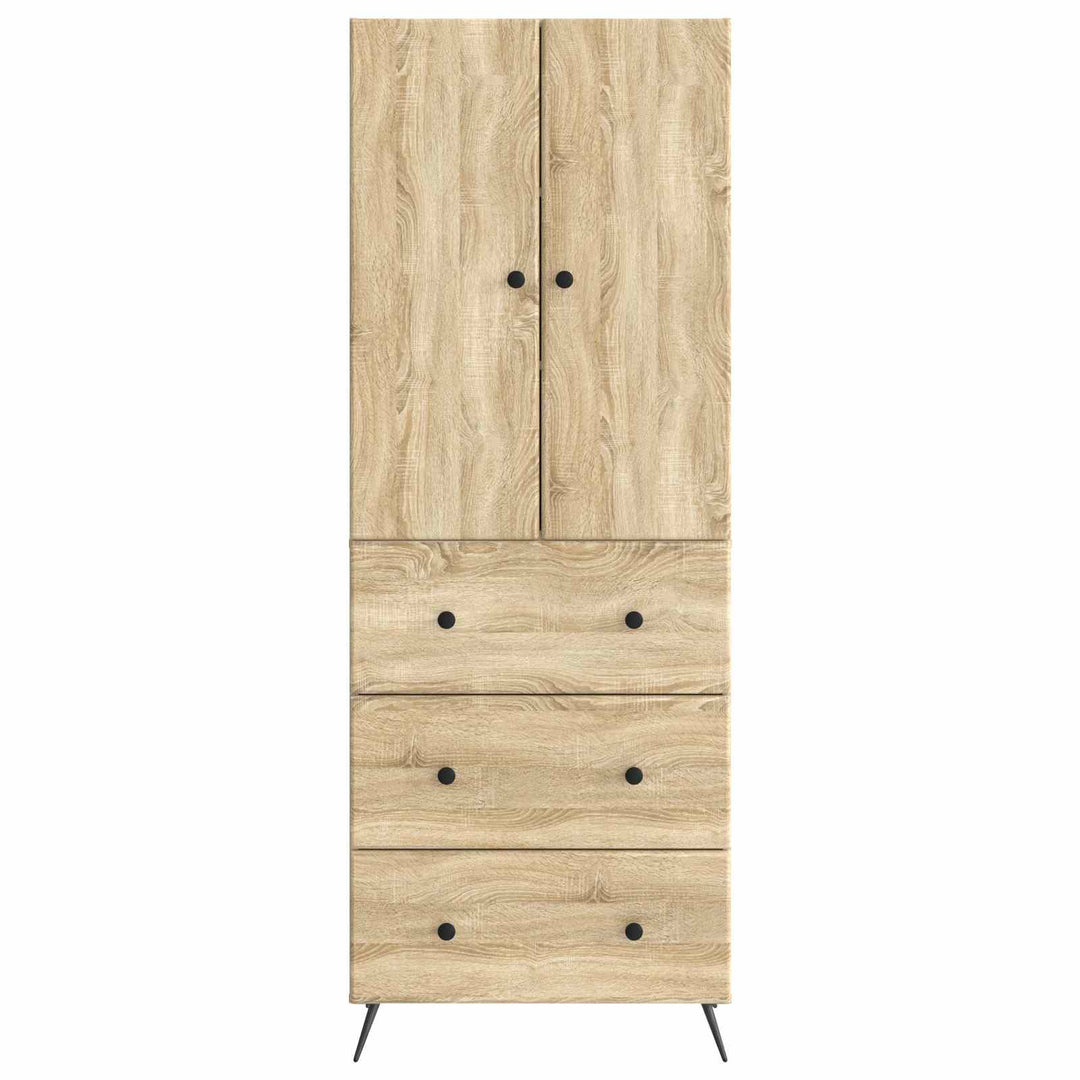 Skab Sæt 2 pcs Sonoma-eg 66 x 34,5 x 90 cm Konstrueret træ