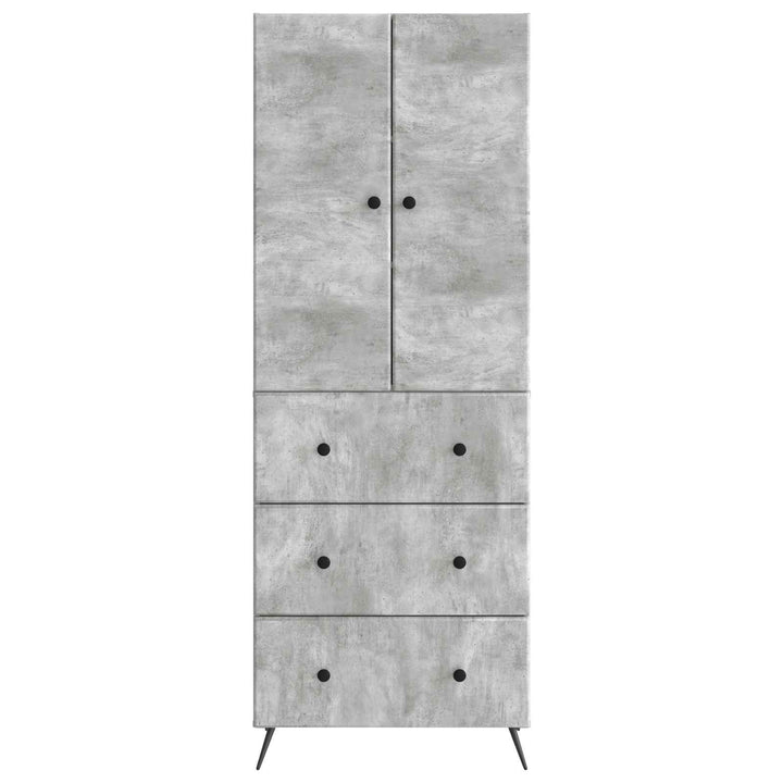 Skab Sæt 2 pcs Betongrå 66 x 34,5 x 90 cm Konstrueret træ