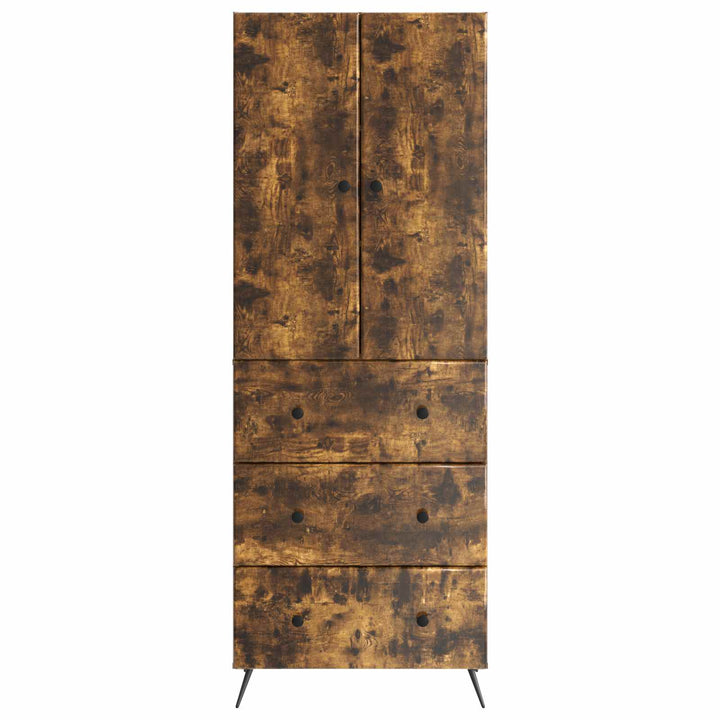 Skab Sæt 2 stk. 66 x 34,5 x 90 cm Konstrueret træ Røget eg