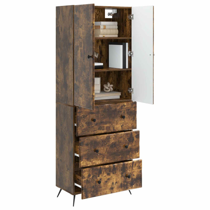 Skab Sæt 2 stk. 66 x 34,5 x 90 cm Konstrueret træ Røget eg