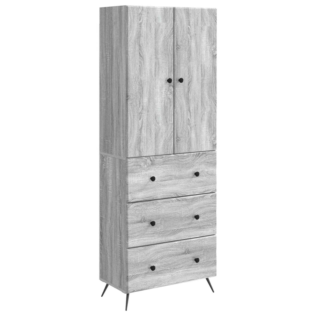 Skab Sæt 2 stk. 66 x 34,5 x 90 cm Konstrueret træ Grå Sonoma