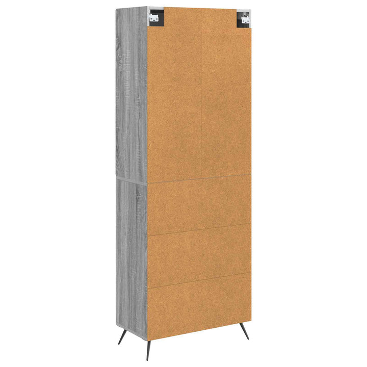 Skab Sæt 2 stk. 66 x 34,5 x 90 cm Konstrueret træ Grå Sonoma