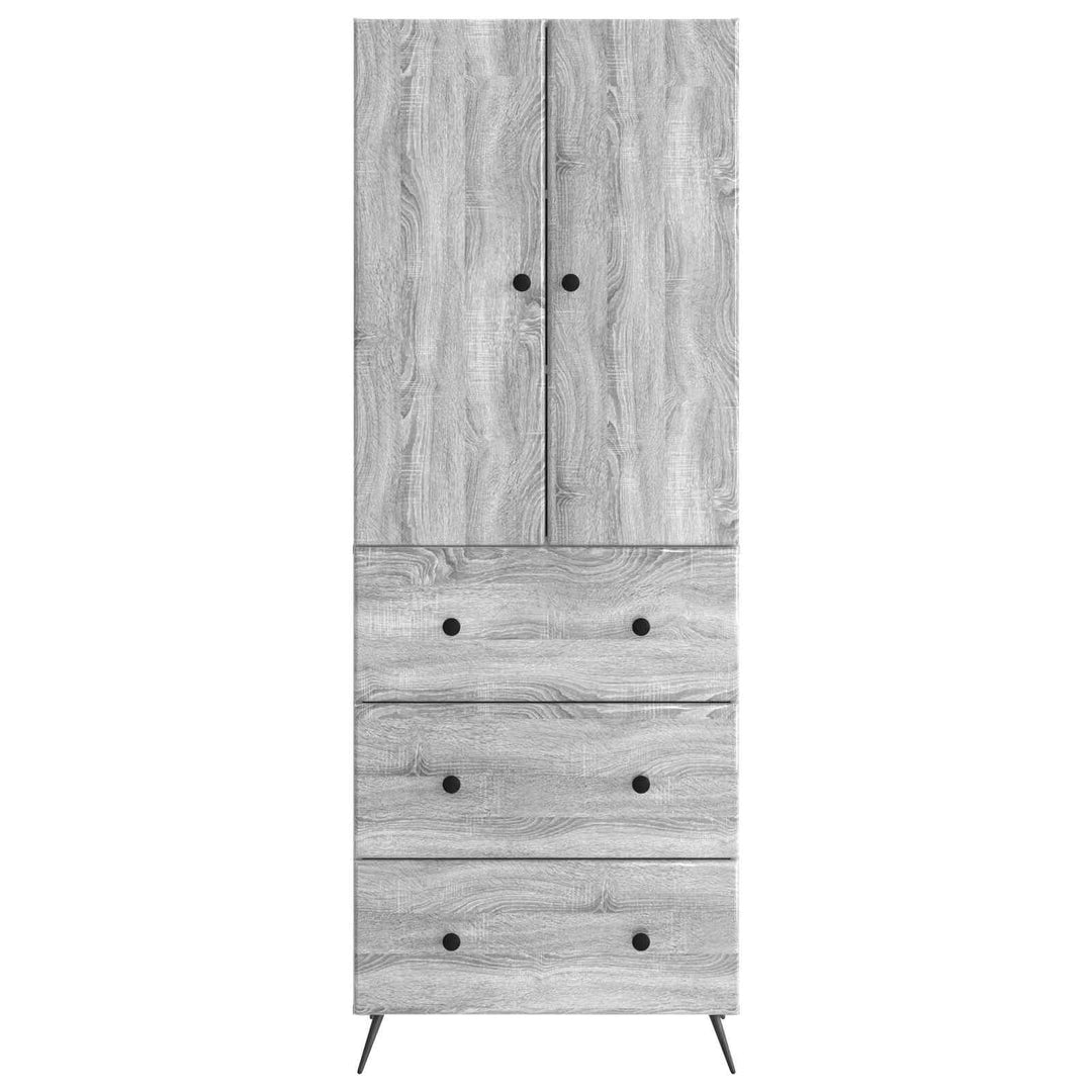 Skab Sæt 2 stk. 66 x 34,5 x 90 cm Konstrueret træ Grå Sonoma