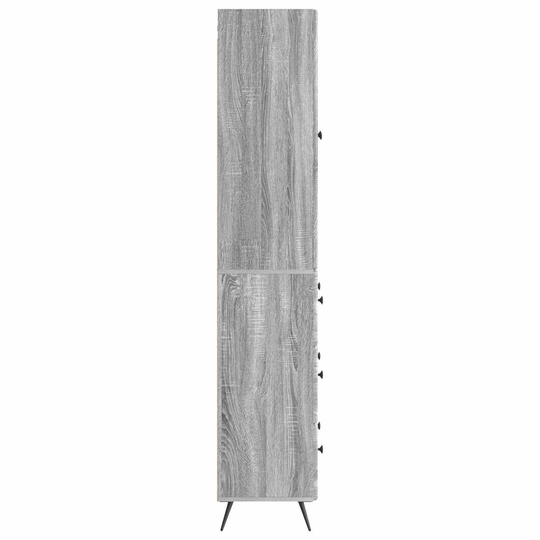 Skab Sæt 2 stk. 66 x 34,5 x 90 cm Konstrueret træ Grå Sonoma