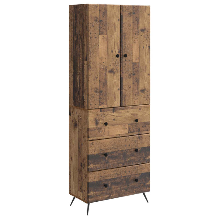 Skab Sæt 2 pcs Gammelt træ 66 x 34,5 x 90 cm Konstrueret træ