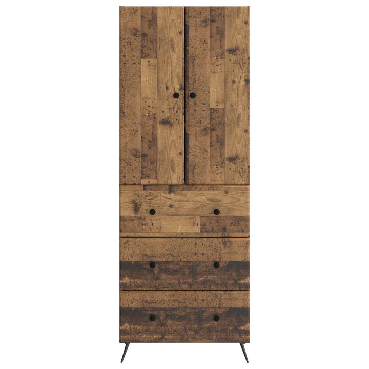Skab Sæt 2 pcs Gammelt træ 66 x 34,5 x 90 cm Konstrueret træ