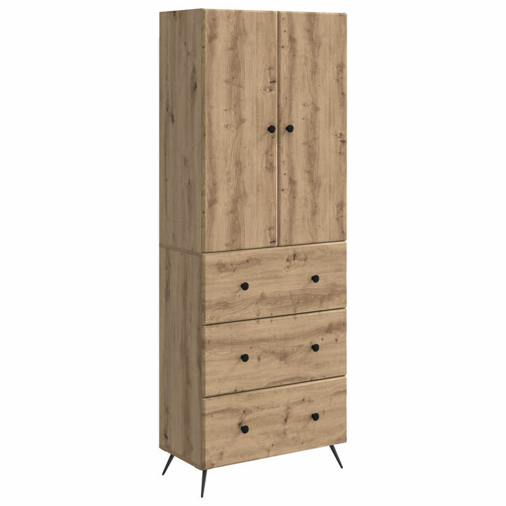 Skab Sæt 2 stk. 66 x 34,5 x 90 cm Konstrueret træ Artisan-eg
