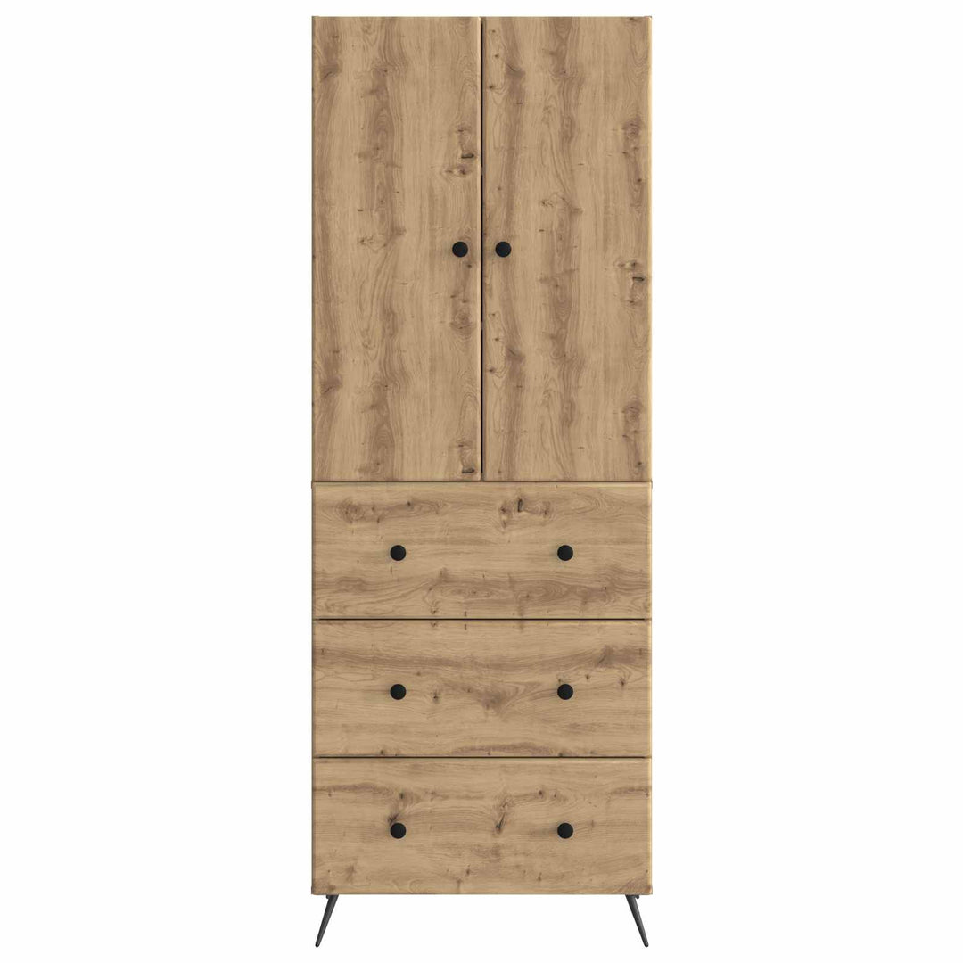 Skab Sæt 2 stk. 66 x 34,5 x 90 cm Konstrueret træ Artisan-eg
