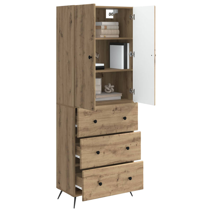 Skab Sæt 2 stk. 66 x 34,5 x 90 cm Konstrueret træ Artisan-eg