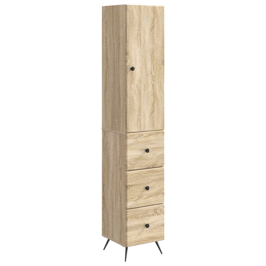 Skab Sæt 2 pcs Sonoma-eg 34,5 x 34,5 x 90 cm Konstrueret træ