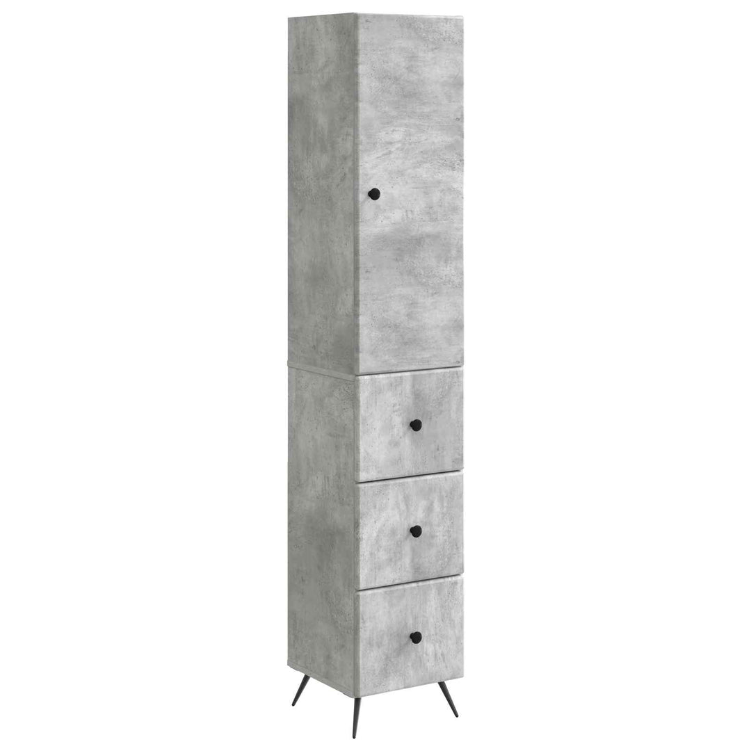 Skab Sæt 2 pcs Betongrå 34,5 x 34,5 x 90 cm Konstrueret træ