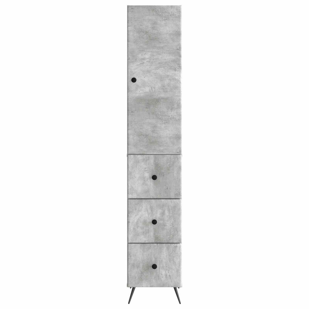 Skab Sæt 2 pcs Betongrå 34,5 x 34,5 x 90 cm Konstrueret træ