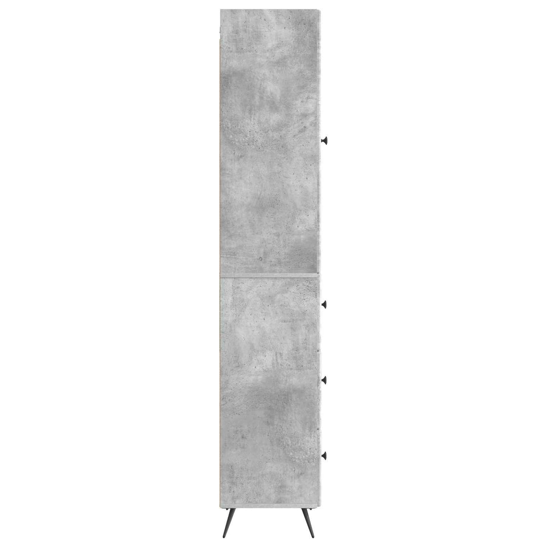 Skab Sæt 2 pcs Betongrå 34,5 x 34,5 x 90 cm Konstrueret træ