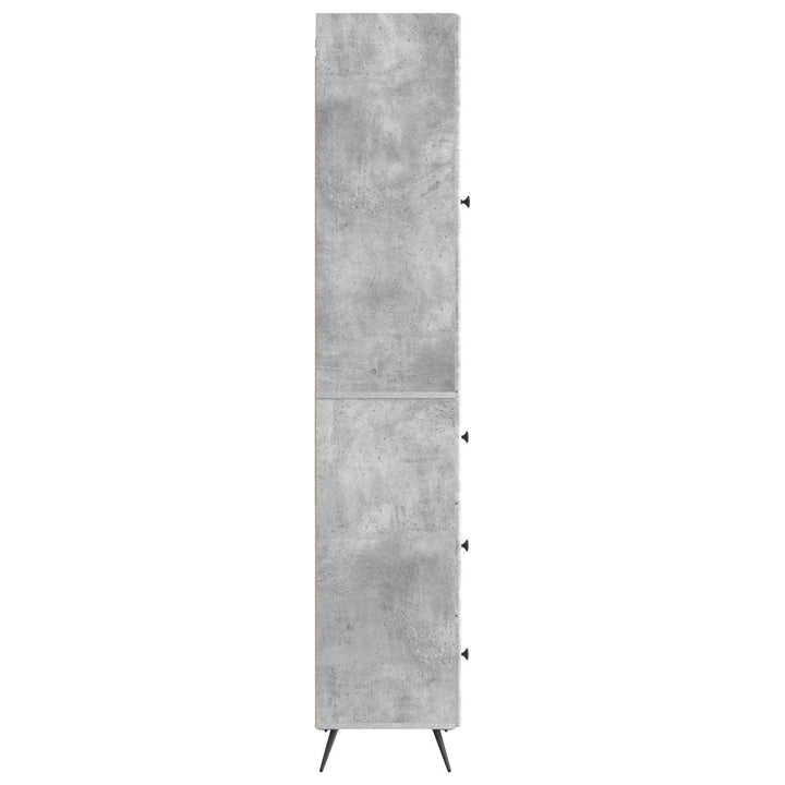 Skab Sæt 2 pcs Betongrå 34,5 x 34,5 x 90 cm Konstrueret træ